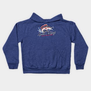 Red, White, and Walleye: Sport Fishing Independence Kids Hoodie